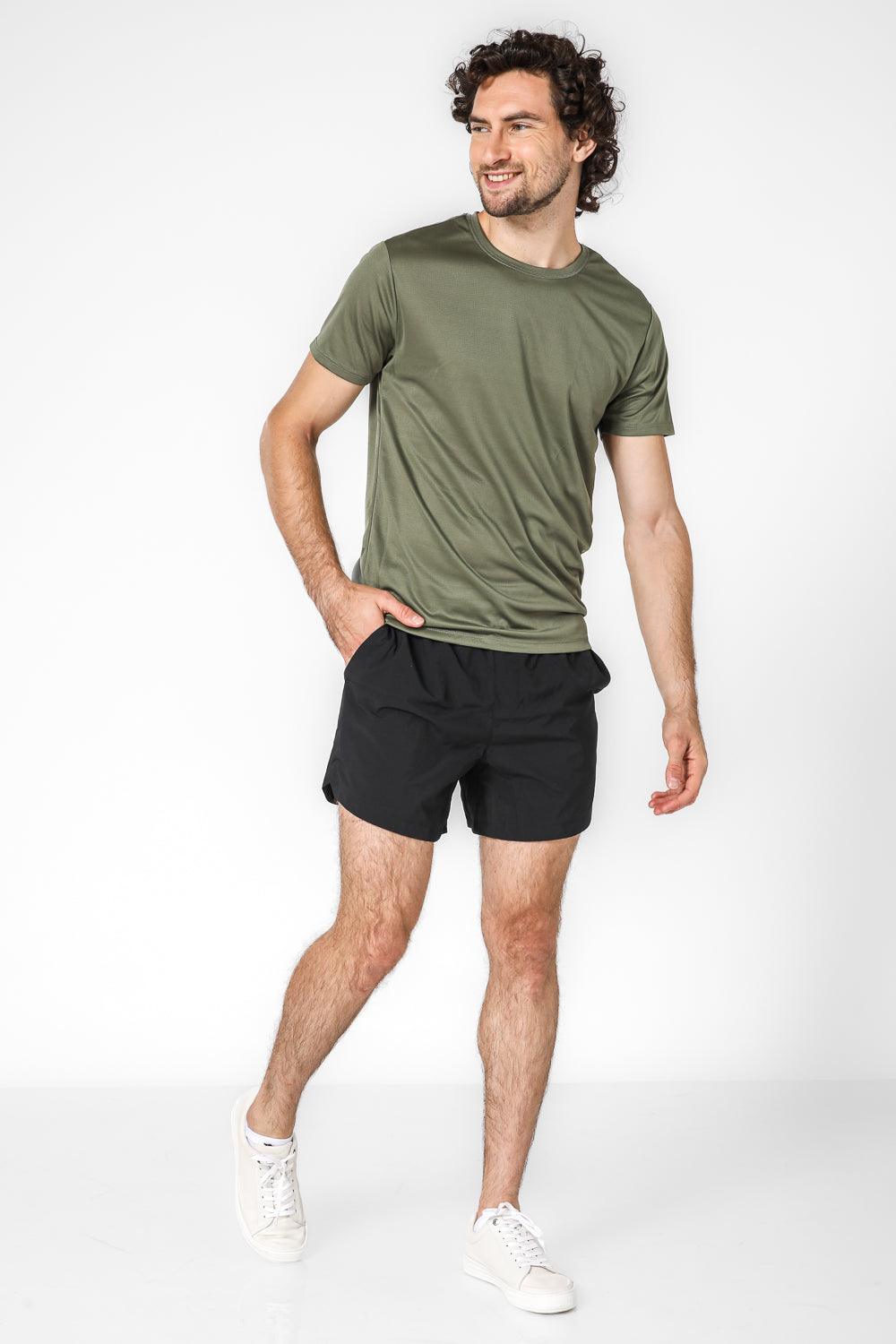 DELTA - מארז 2 חולצות דריי פיט בצבע ירוק זית - MASHBIR//365