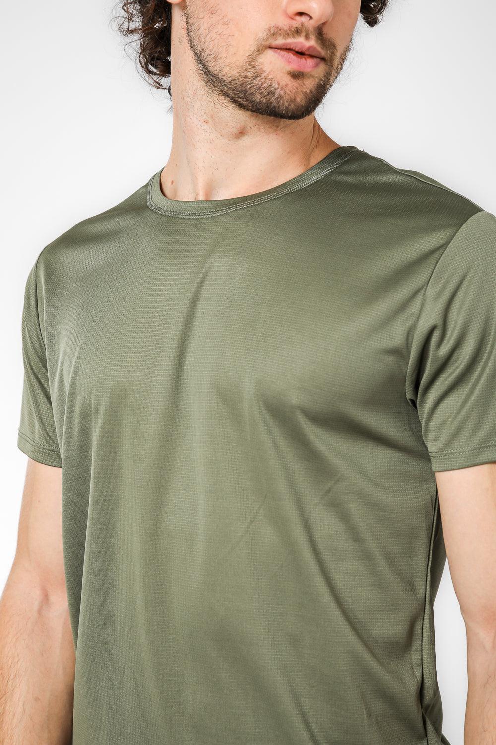 DELTA - מארז 2 חולצות דריי פיט בצבע ירוק זית - MASHBIR//365