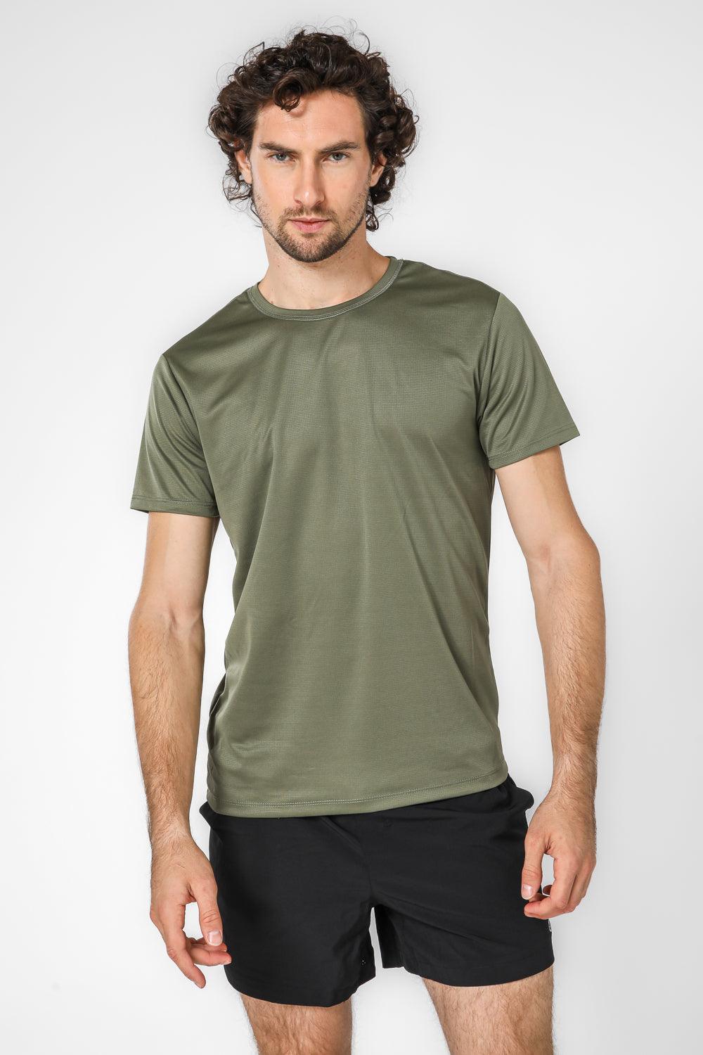 DELTA - מארז 2 חולצות דריי פיט בצבע ירוק זית - MASHBIR//365