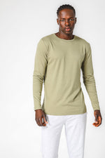 DELTA - מארז 2 חולצות פלנל צווארון עגול בצבע ירוק - MASHBIR//365