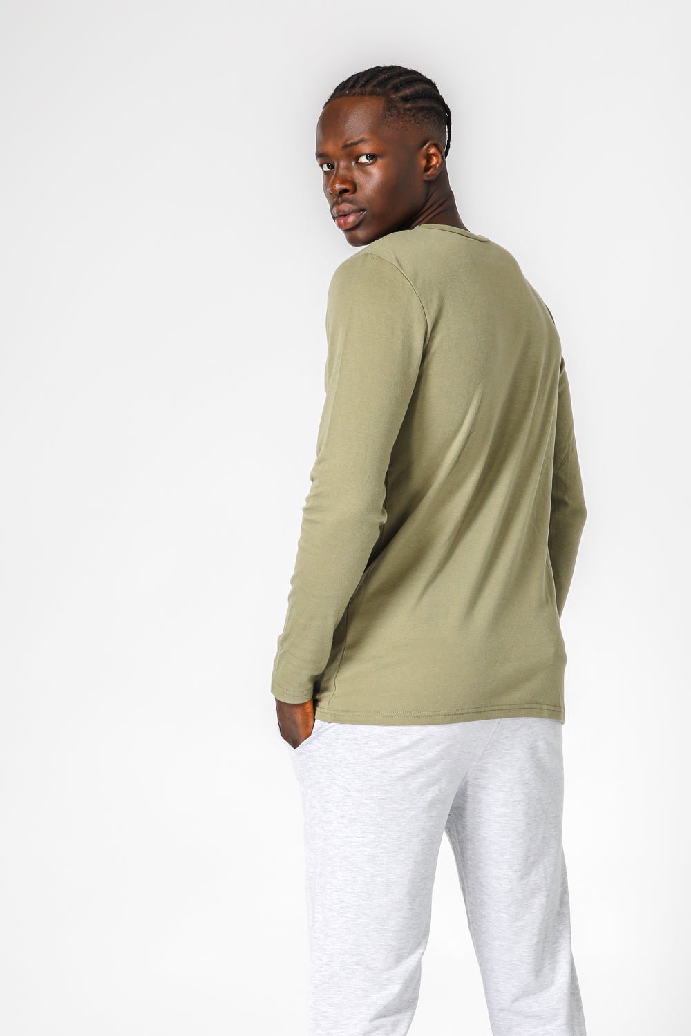 DELTA - מארז 2 חולצות פלנל צווארון עגול בצבע ירוק - MASHBIR//365