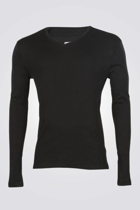DELTA - מארז 2 חולצות V שרוול ארוך שחור - MASHBIR//365