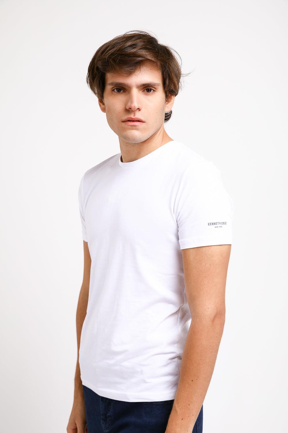 KENNETH COLE - מארז 2 חולצות צווארון עגול בצבע לבן - MASHBIR//365