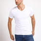 KENNETH COLE - מארז 2 חולצות צווארון V בצבע לבן - MASHBIR//365 - 1