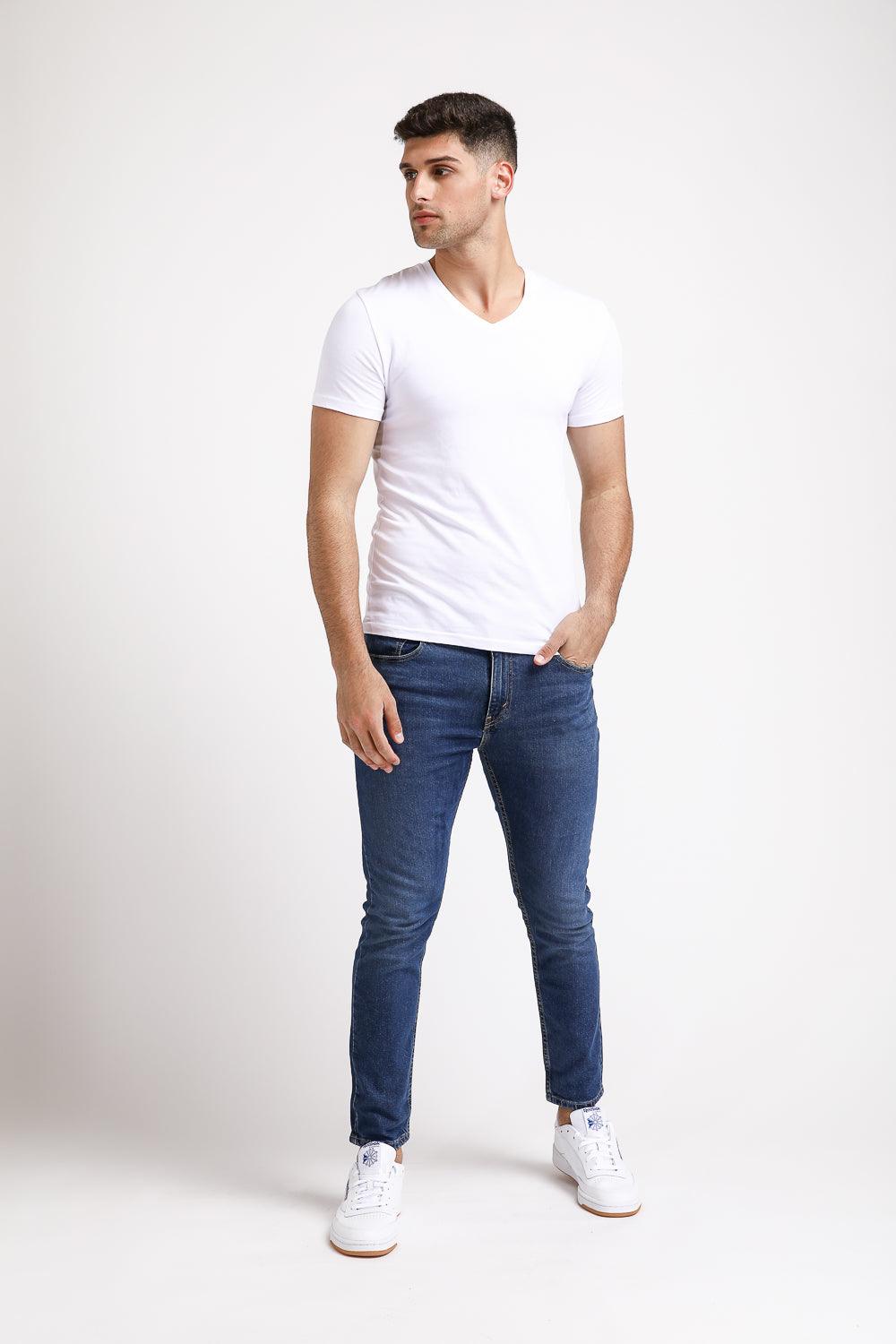 KENNETH COLE - מארז 2 חולצות צווארון V בצבע לבן - MASHBIR//365