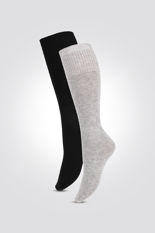 KENNETH COLE - מארז 2 זוגות גרביים HEALTHY לגברים בצבע שחור ואפור - MASHBIR//365