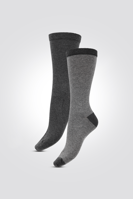 KENNETH COLE - מארז 2 זוגות גרביים לגברים בצבע אפור - MASHBIR//365