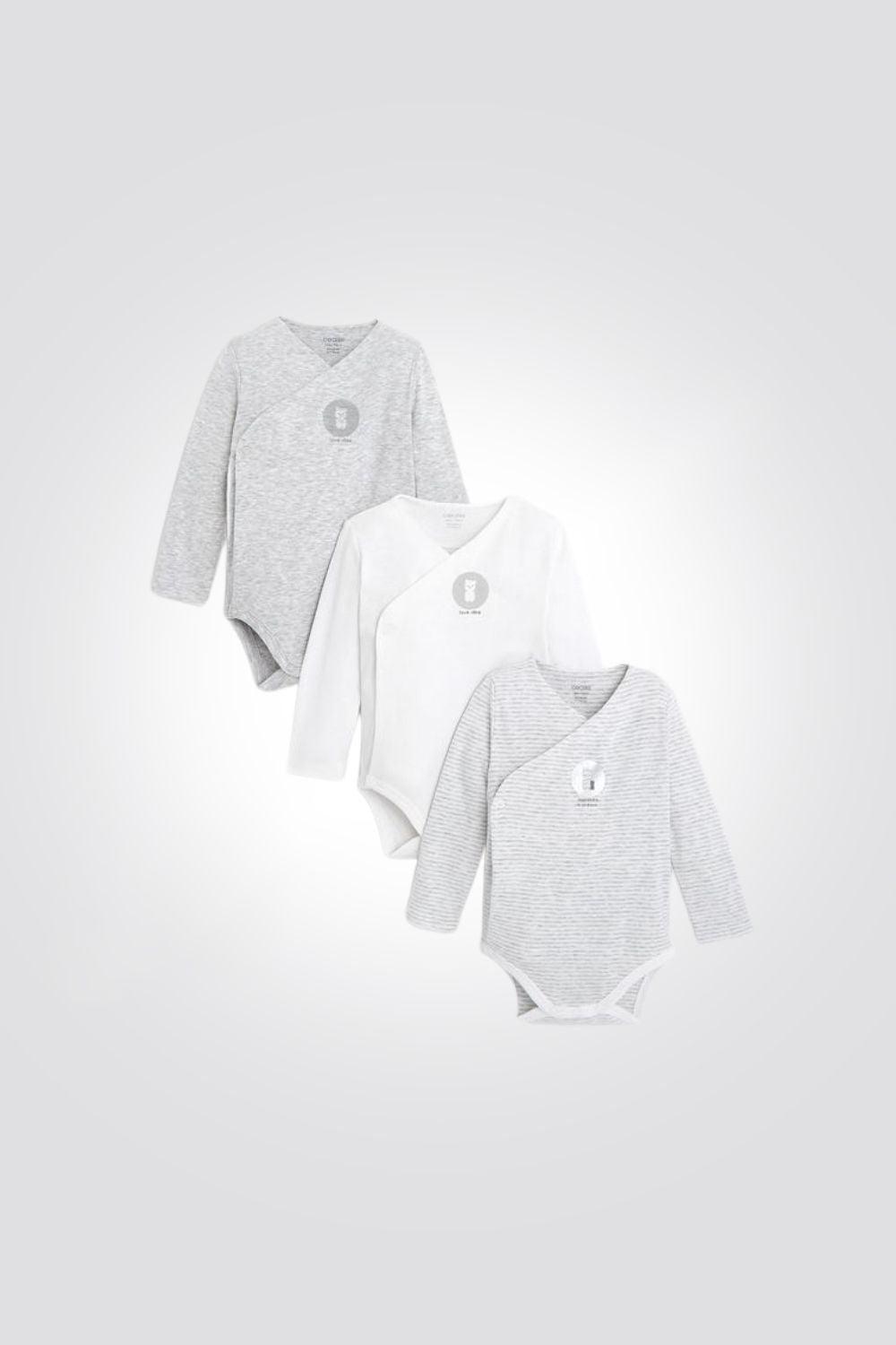 OBAIBI - מארז 3 בגדי גוף מעטפת שרוול ארוך - MASHBIR//365