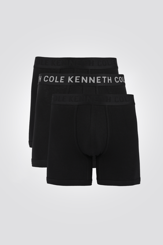 KENNETH COLE - מארז 3 בוקסרים ארוכים בצבע שחור - MASHBIR//365
