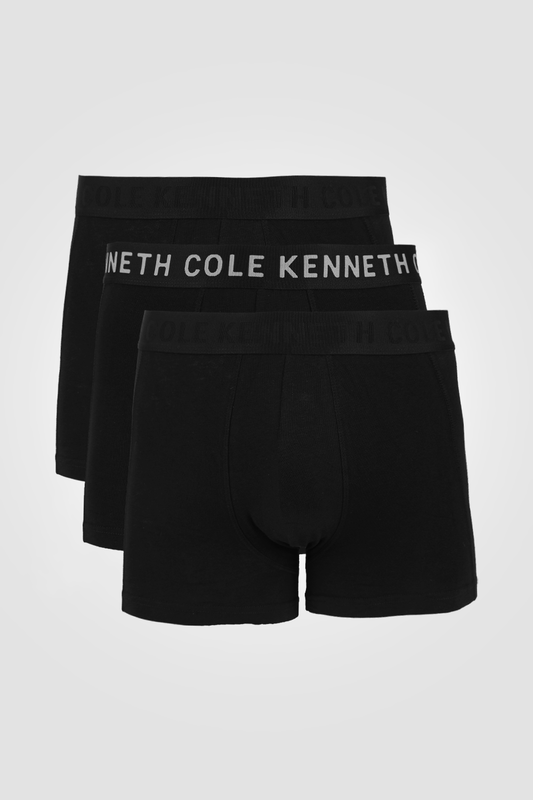 KENNETH COLE - מארז 3 בוקסרים קצרים בצבע שחור - MASHBIR//365
