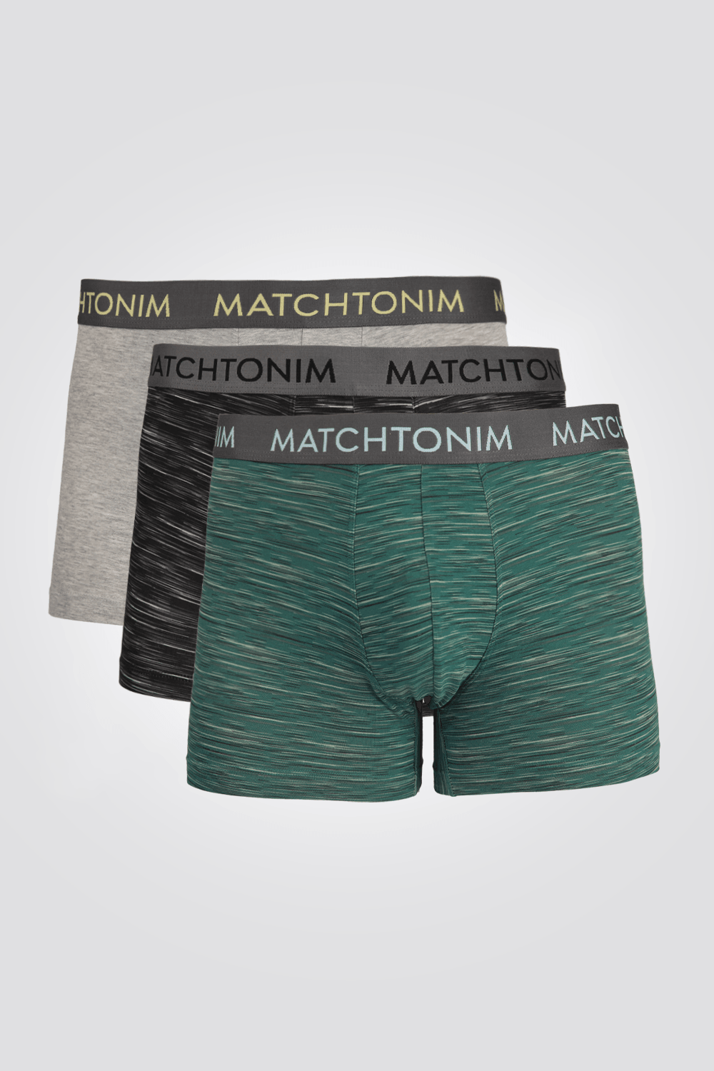 DELTA - מארז 3 בוקסרים צמודים MODERN STYLE מלאנג' - MASHBIR//365