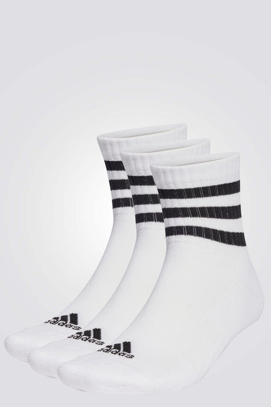 ADIDAS - מארז 3 גרבי אימון CUSHIONED בצבע לבן - MASHBIR//365