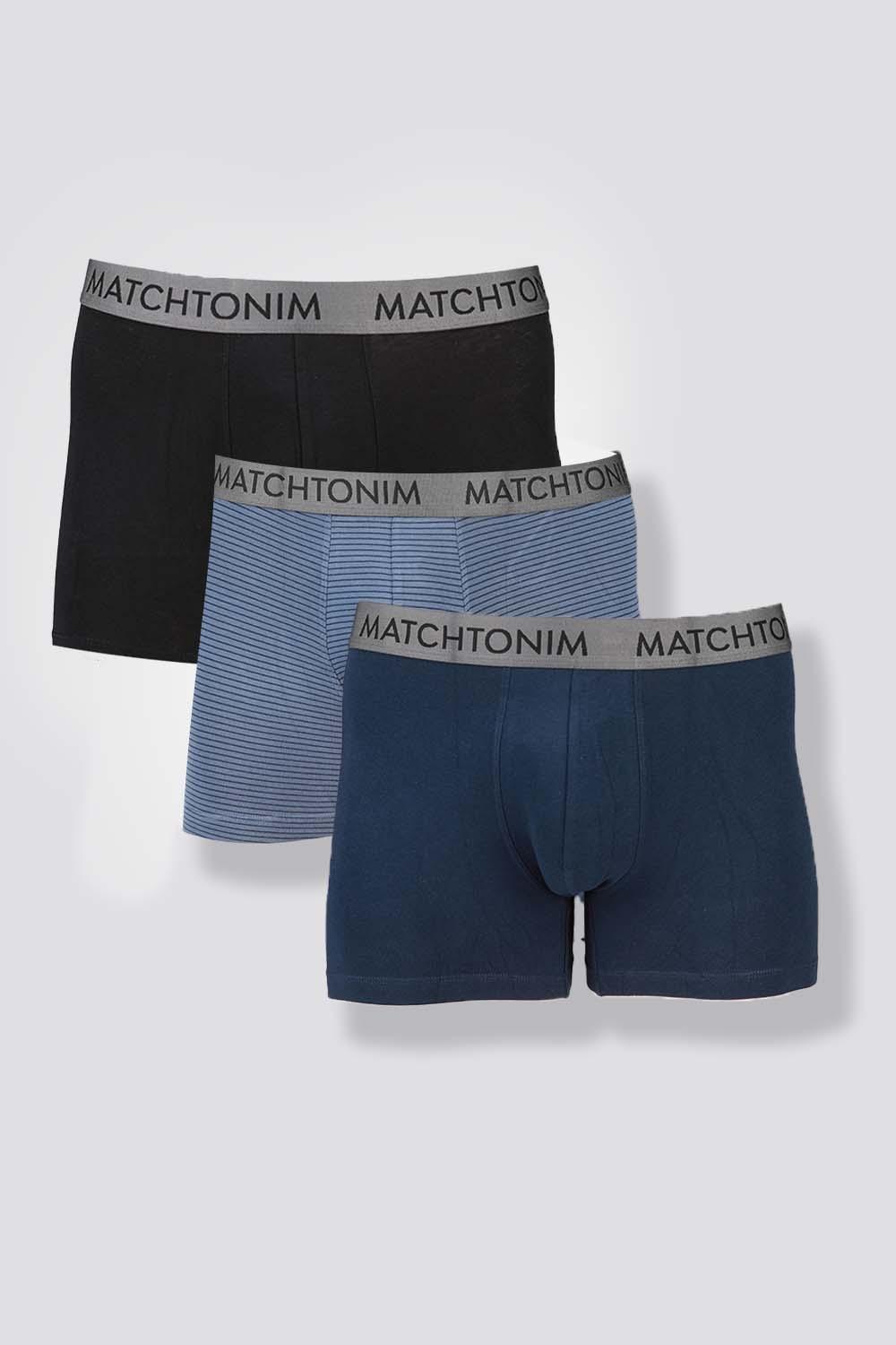 DELTA - מארז 3 תחתוני בוקסר צמודים COTTON STRETCH - MASHBIR//365