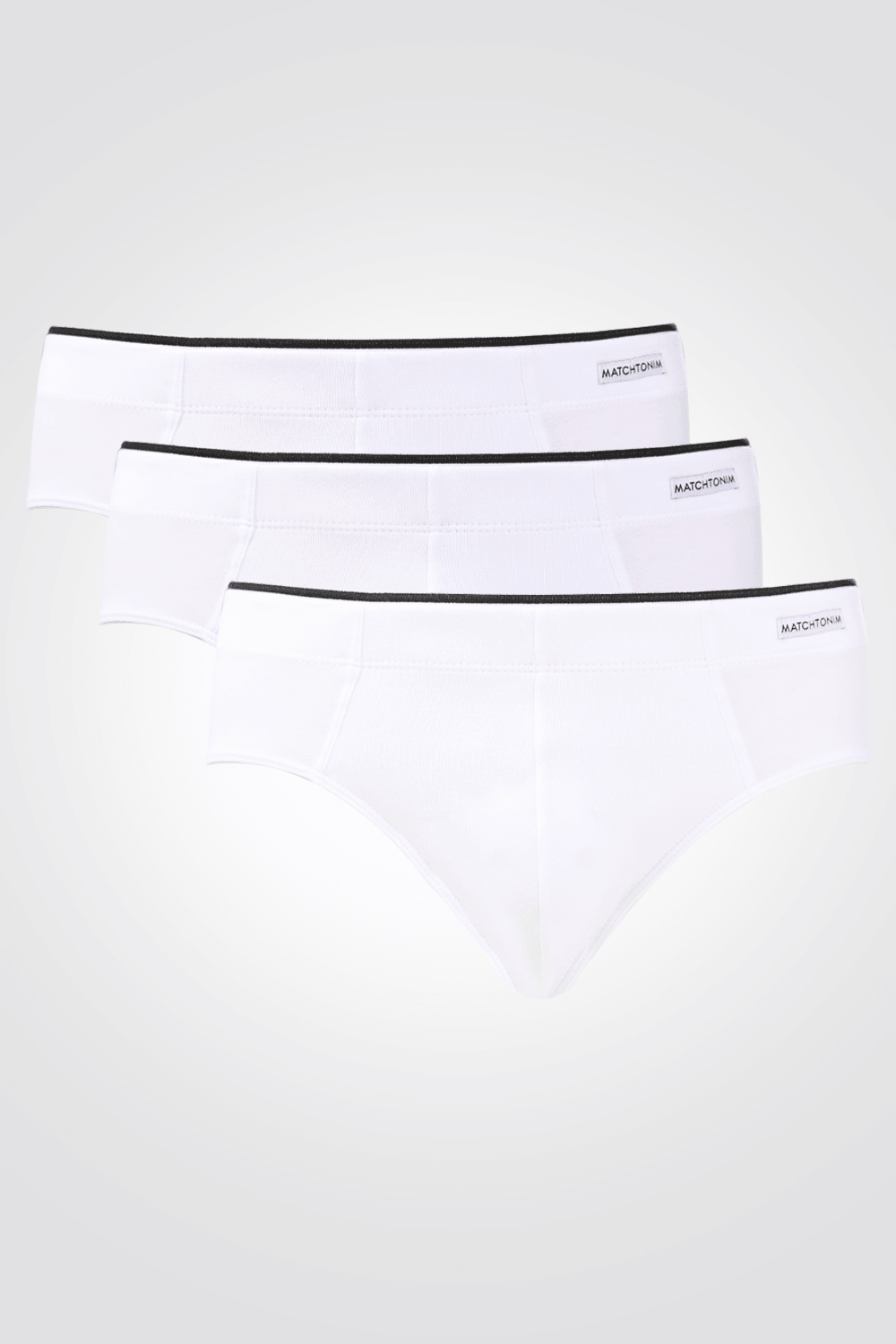 DELTA - מארז 3 תחתוני סליפ COTTON STRETCH בצבע לבן - MASHBIR//365