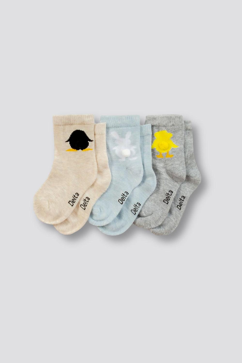 DELTA - מארז 3 זוגות גרבי תינוקות - MASHBIR//365