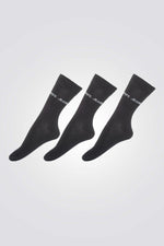 PEPE JEANS - מארז 3 זוגות גרביים באורך רגיל בצבע שחור - MASHBIR//365
