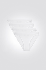 DELTA - מארז 4 תחתוני היי לג BASIC PACK בצבע לבן - MASHBIR//365