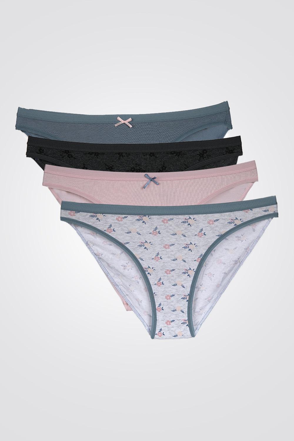 DELTA - מארז 4 תחתוני היי לג FLOWERS PACK - MASHBIR//365