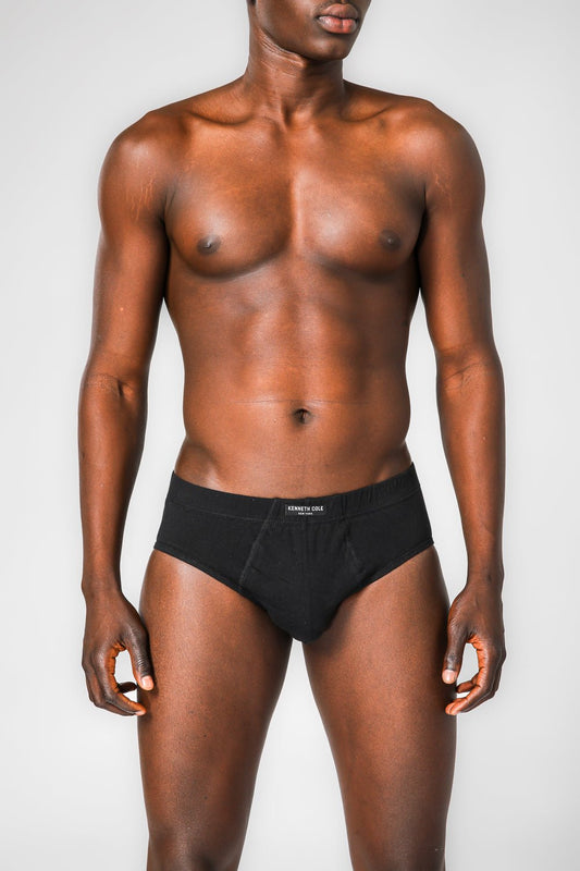 KENNETH COLE - מארז 4 תחתוני סליפ כותנה לגבר בצבע שחור - MASHBIR//365