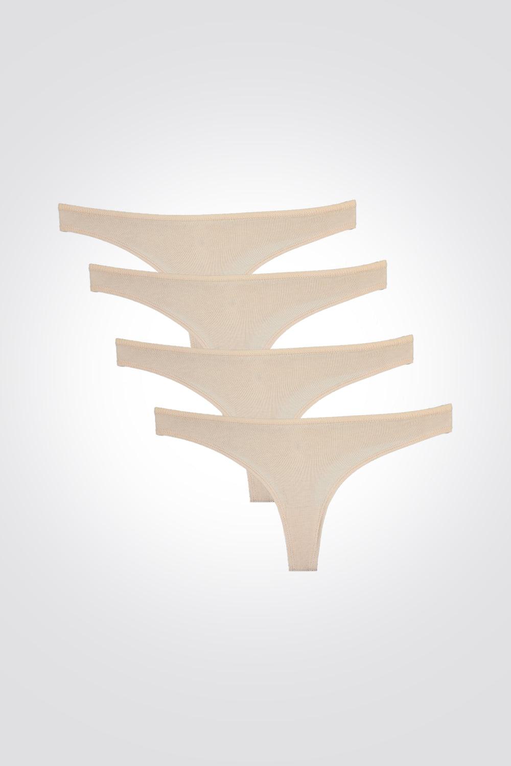 DELTA - מארז 4 תחתוני חוטיני BASIC PACK בצבע גוף - MASHBIR//365