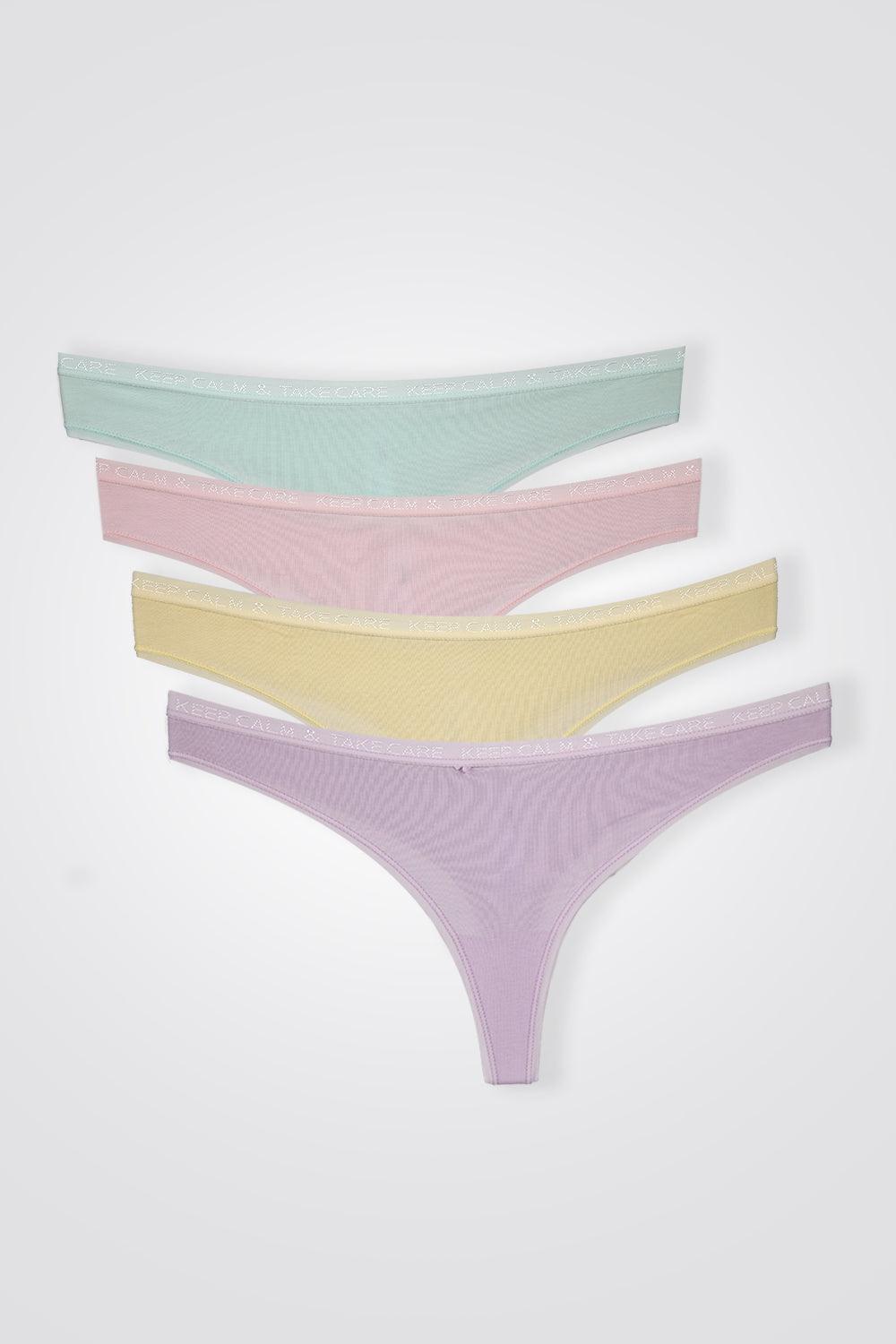 DELTA - מארז 4 תחתוני חוטיני בצבעי פסטל - MASHBIR//365