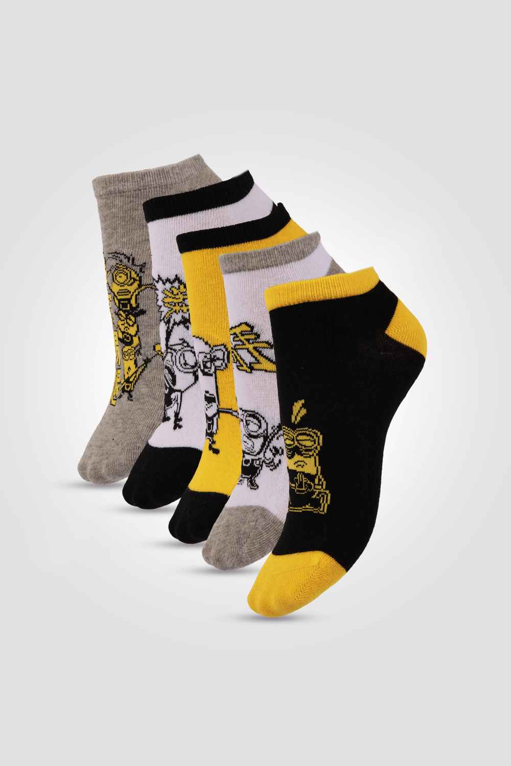 DELTA - מארז 5 גרביים קרסוליות לילדים MINIONS PACK - MASHBIR//365