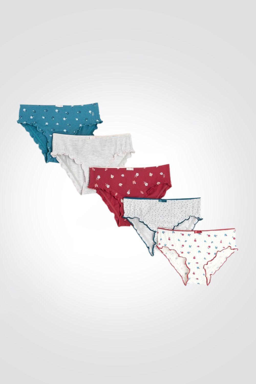 OKAIDI - מארז 5 תחתונים עם הדפס צבעוני לילדות - MASHBIR//365