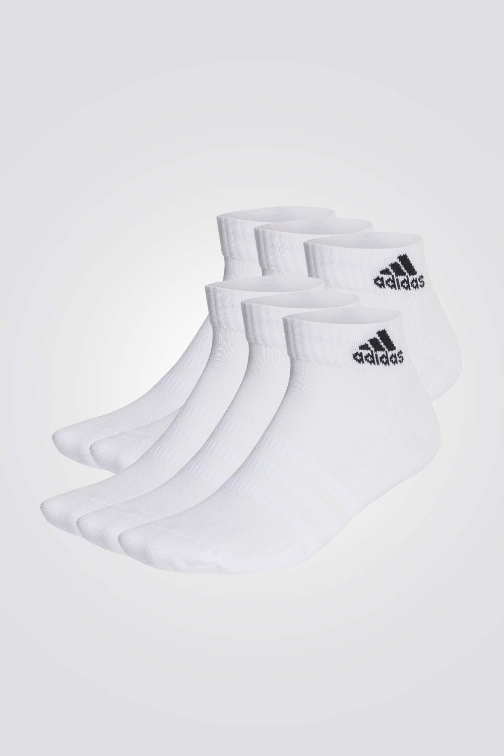 ADIDAS - מארז 6 קרסוליות CUSHIONED SPORTSWEAR בצבע לבן - MASHBIR//365