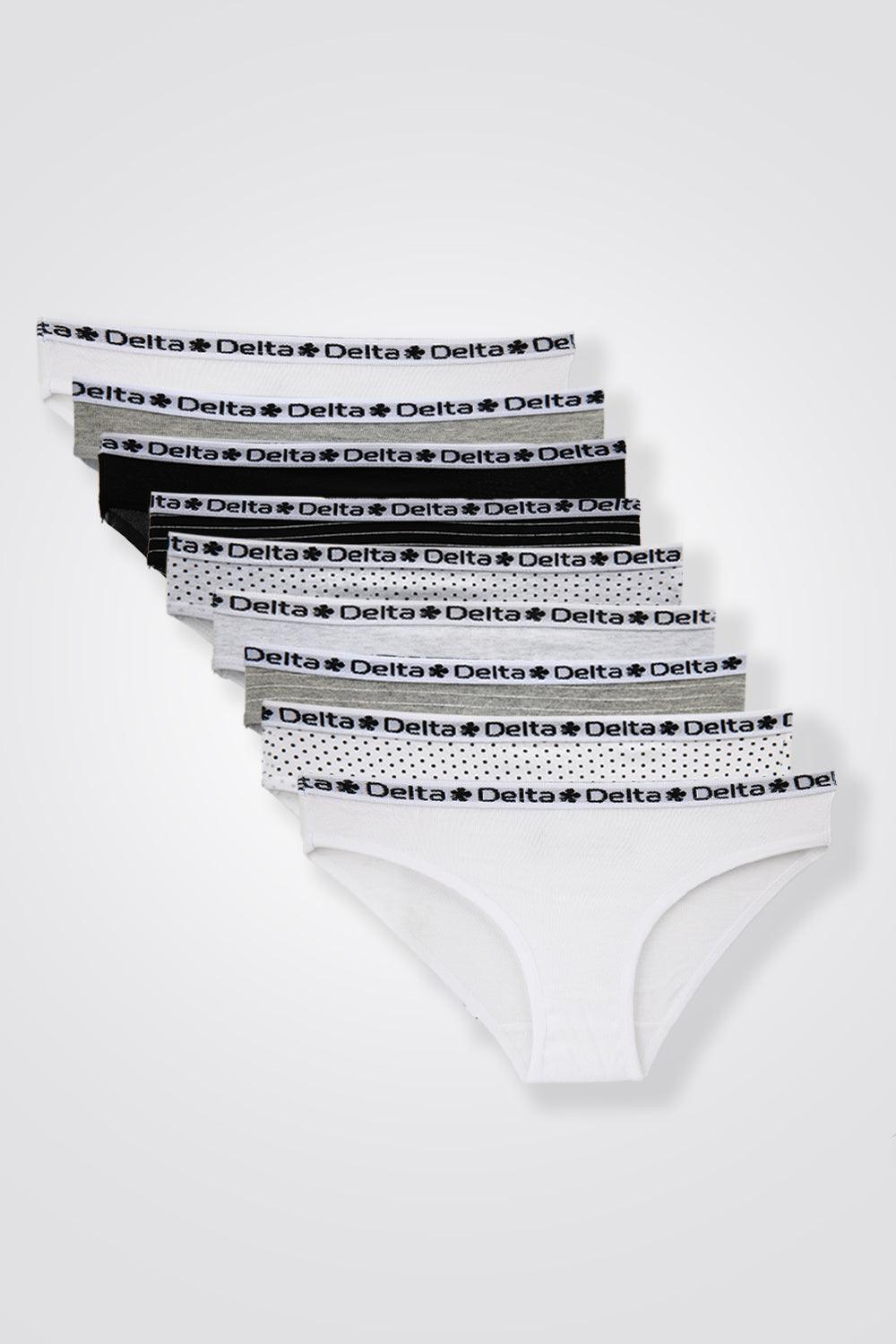 DELTA - מארז 9 תחתוני מיני לבנות MONOCHROME PACK - MASHBIR//365