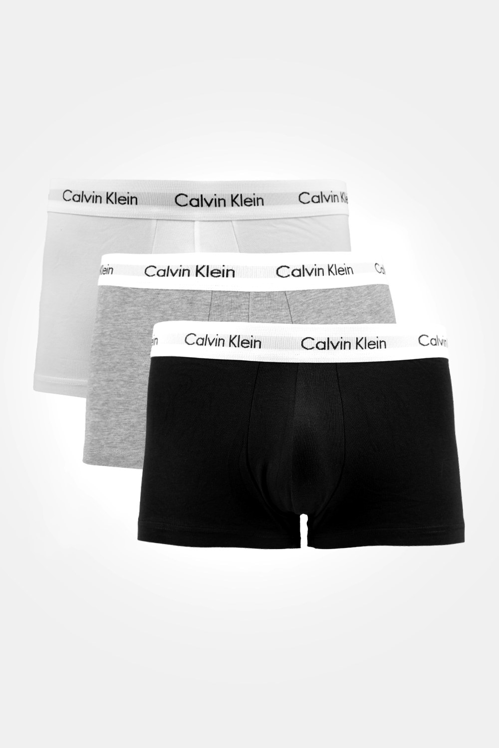 Calvin Klein - מארז בוקסרים Low Rise לגברים בצבע אפור לבן ושחור - MASHBIR//365