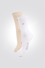 KENNETH COLE - מארז גרביי במבוק לנשים בצבע בז' ולבן - MASHBIR//365