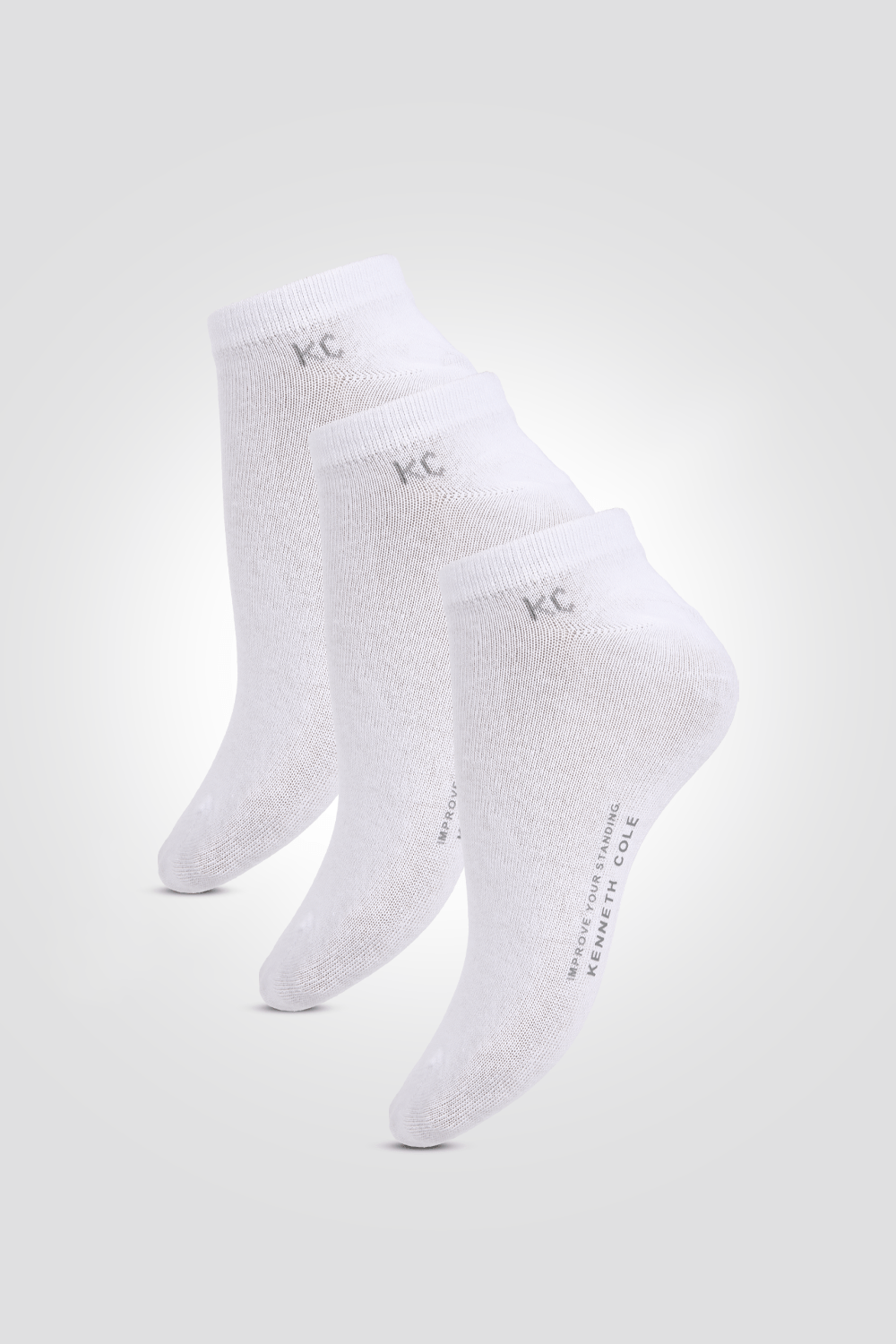 KENNETH COLE - מארז קרסוליות לנשים בצבע שחור לבן ואפור - MASHBIR//365