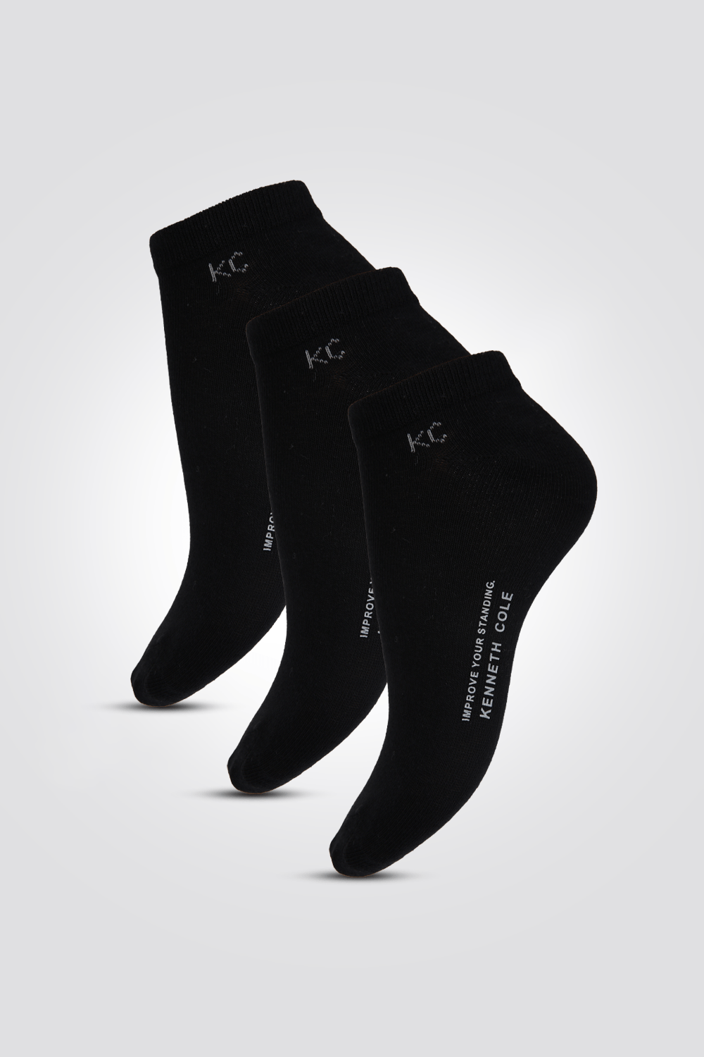 KENNETH COLE - מארז קרסוליות לנשים בצבע שחור לבן ואפור - MASHBIR//365