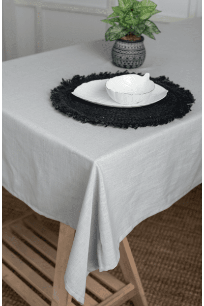 ASHRAM - מפת שולחן דגם ליאו 145X400 בצבע אפור - MASHBIR//365