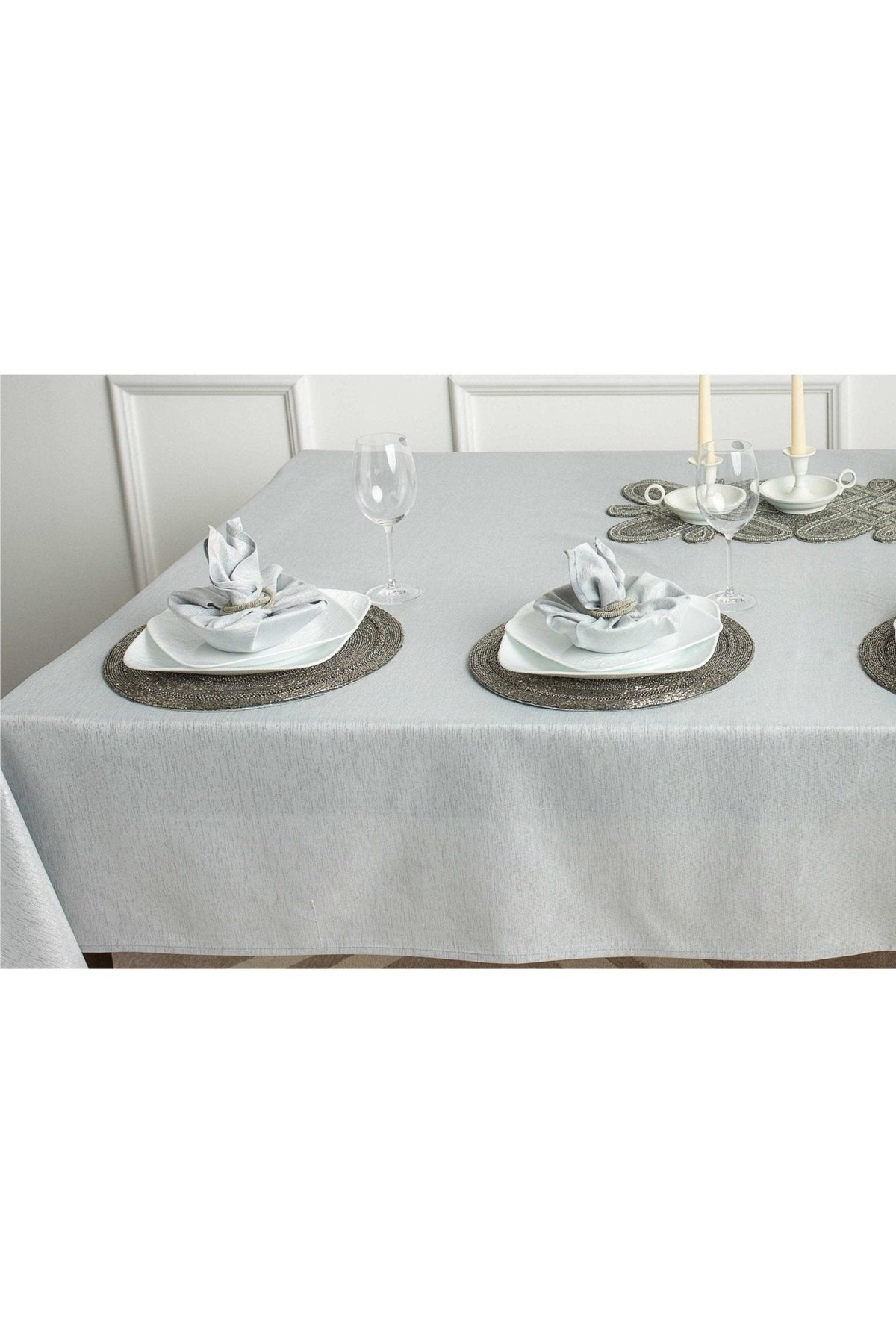 ASHRAM - מפת שולחן דגם מיאל בצבע אפור - MASHBIR//365