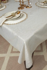 ASHRAM - מפת שולחן דגם מיאל בצבע שמנת - MASHBIR//365