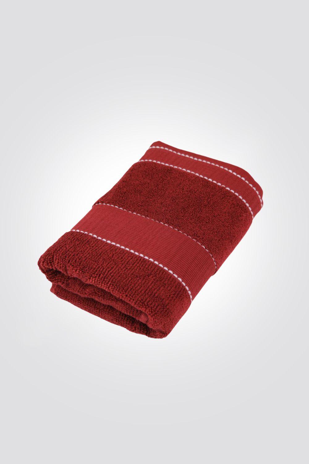 KENNETH COLE - מגבת גוף פרימיום ענקית בצבע בורדו - MASHBIR//365