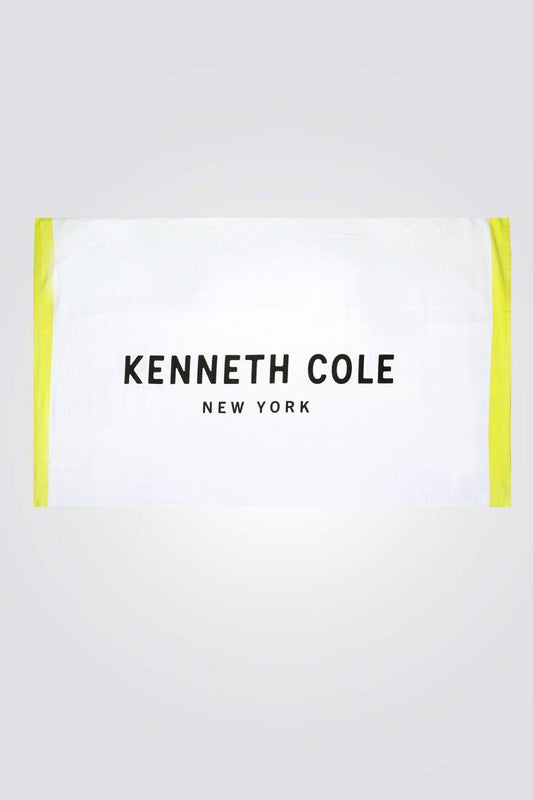 KENNETH COLE - מגבת חוף BEACH TOWEL בצבע לבן - MASHBIR//365