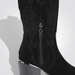 KENNETH COLE - מגף בוקרים זמש קצר בצבע שחור - MASHBIR//365 - 4