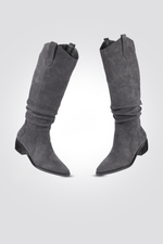 LADY COMFORT - מגף כיווצים בצבע אפור - MASHBIR//365