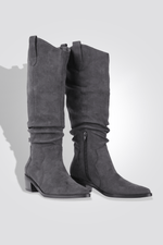 LADY COMFORT - מגף כיווצים בצבע אפור - MASHBIR//365