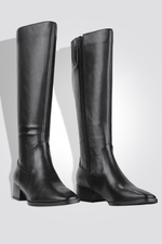 LADY COMFORT - מגף עקב בצבע שחור - MASHBIR//365