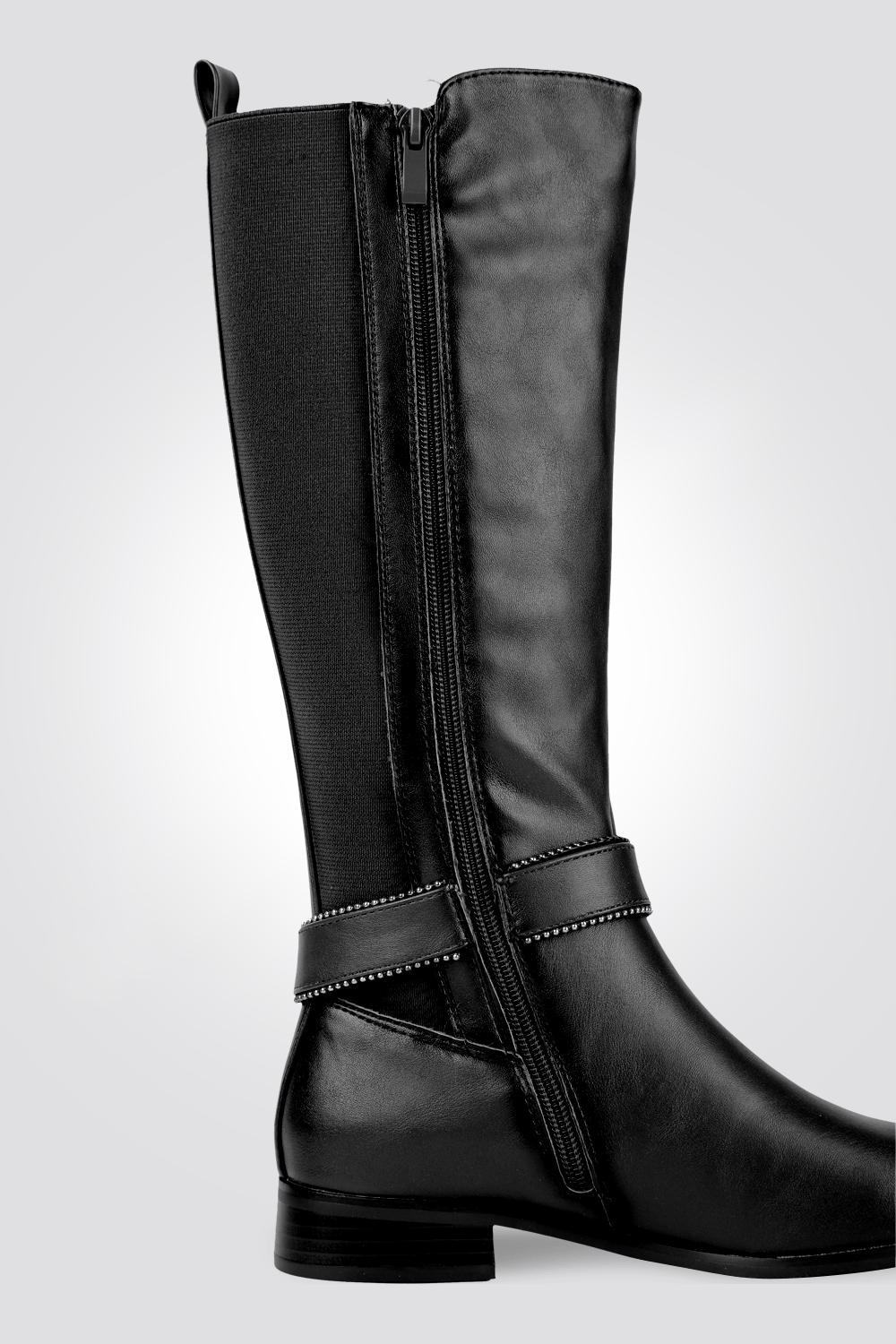 LADY COMFORT - מגף עקב+לייקרה בצבע שחור - MASHBIR//365