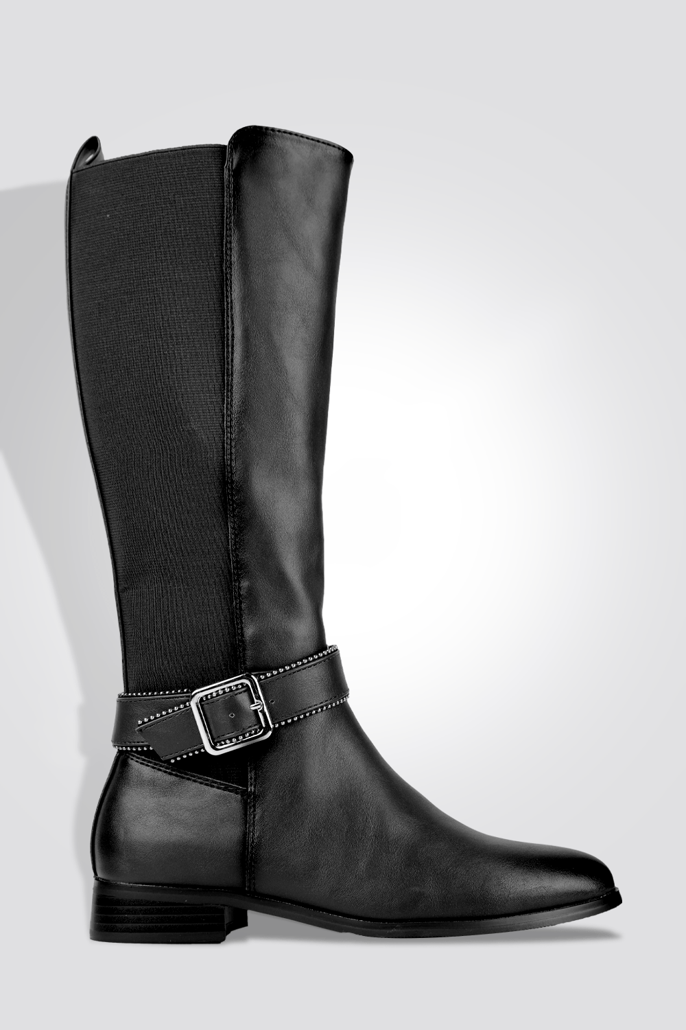 LADY COMFORT - מגף עקב+לייקרה בצבע שחור - MASHBIR//365