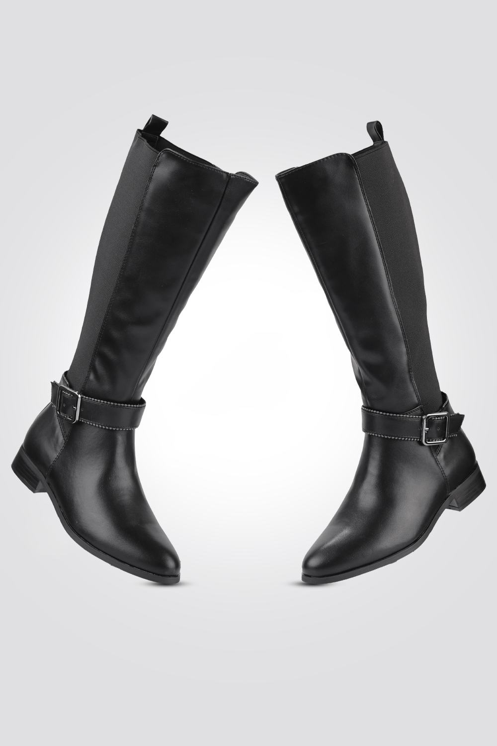 LADY COMFORT - מגף עקב+לייקרה בצבע שחור - MASHBIR//365