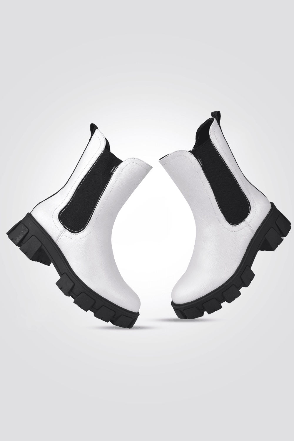 LADY COMFORT - מגף עם גומי בצבע לבן - MASHBIR//365