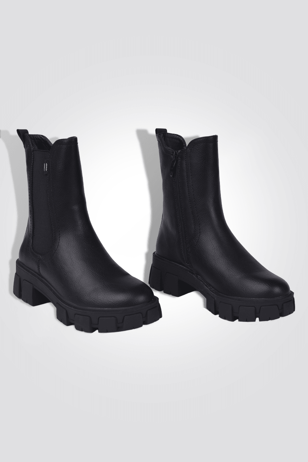 LADY COMFORT - מגף עם גומי בצבע שחור - MASHBIR//365