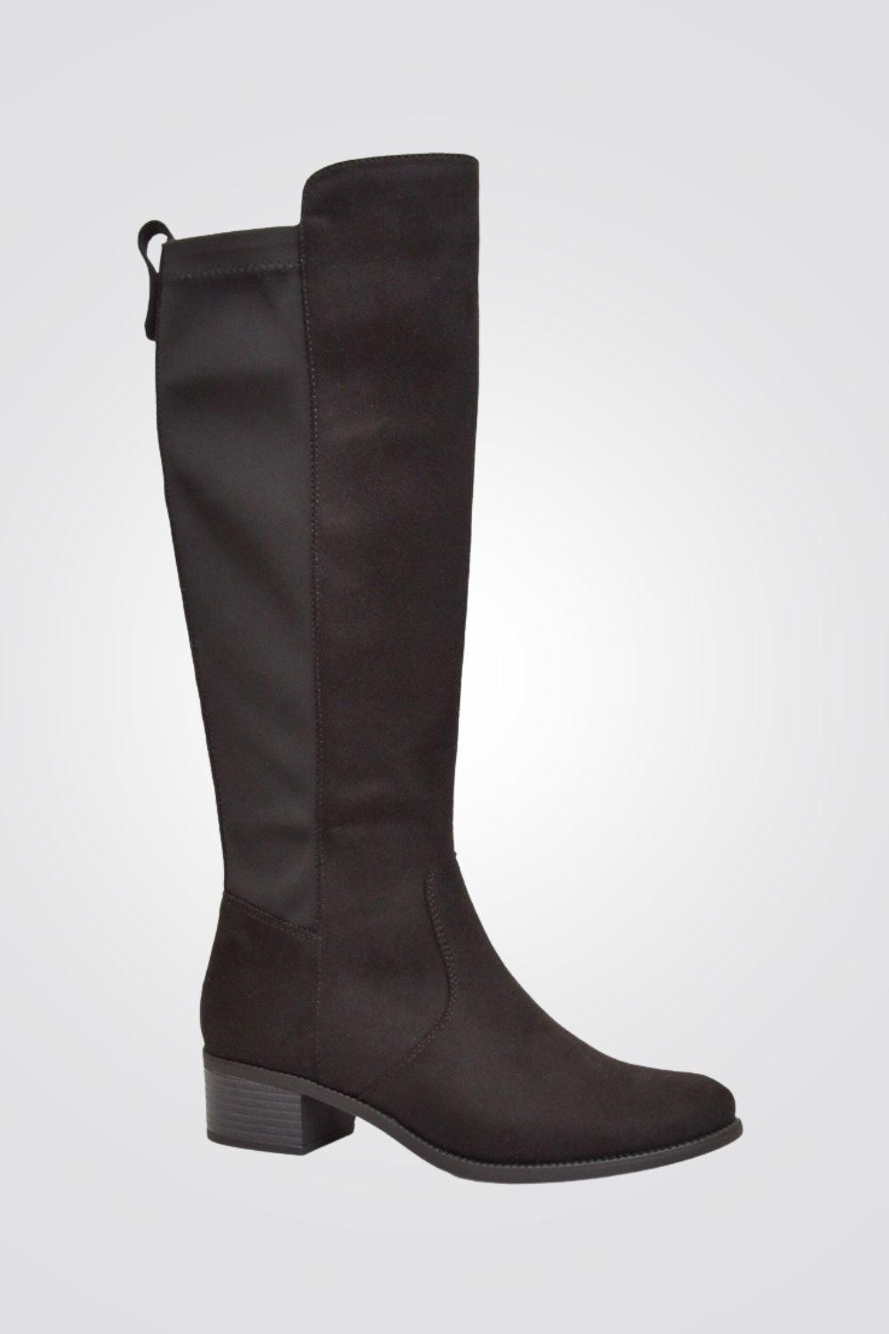 LADY COMFORT - מגף עם לייקרה אחורי בצבע שחור - MASHBIR//365