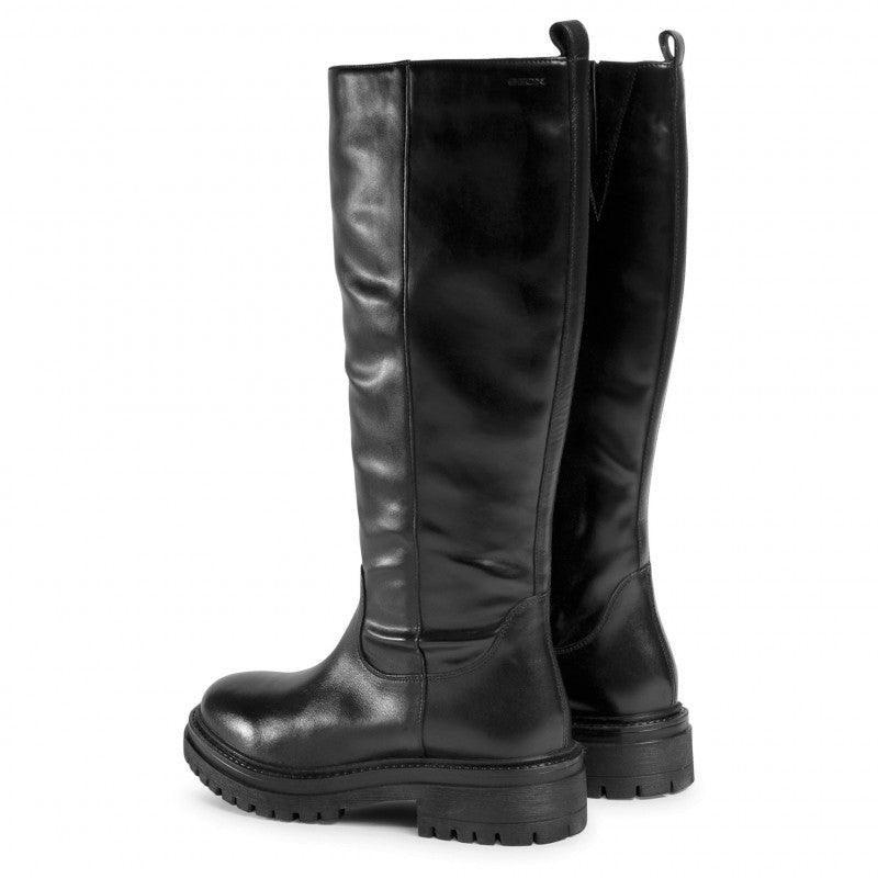 GEOX - מגף מעור D IRIDEA C בצבע שחור - MASHBIR//365