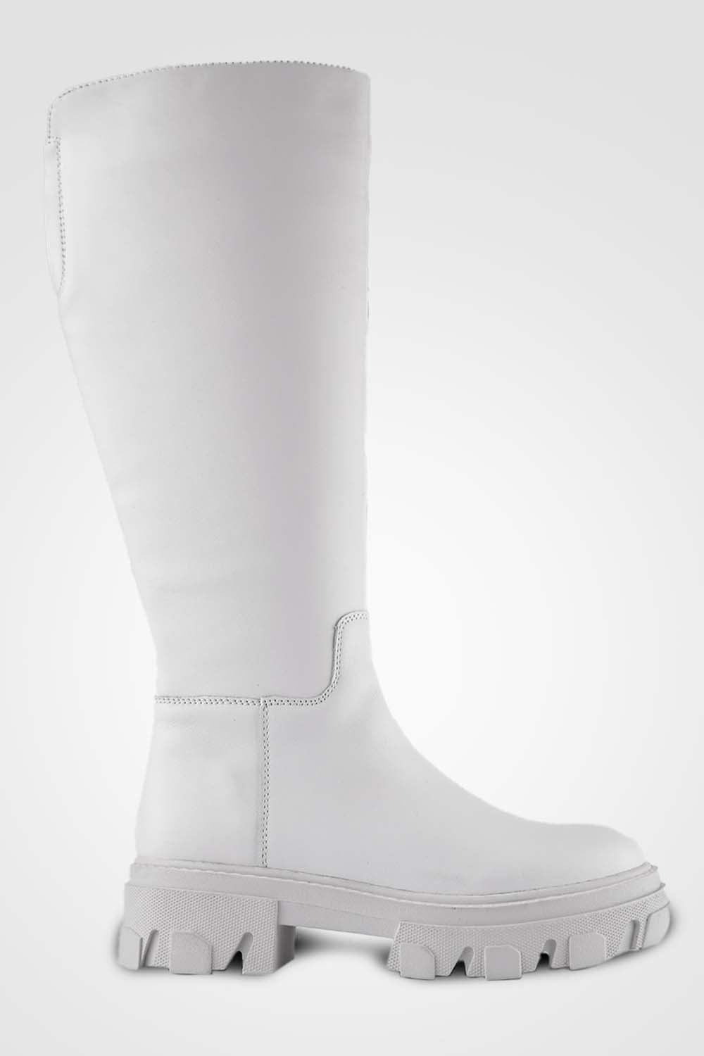 KENNETH COLE - מגפי ברך סוליית טרקטור WHITE STONE - MASHBIR//365